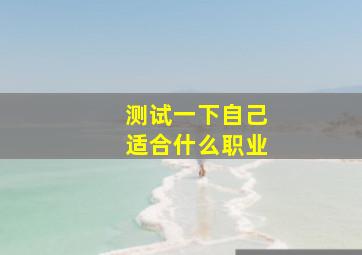 测试一下自己适合什么职业