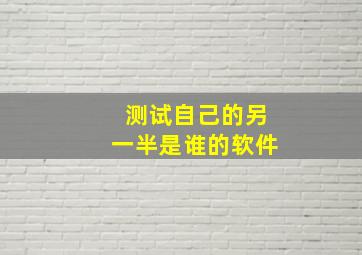 测试自己的另一半是谁的软件