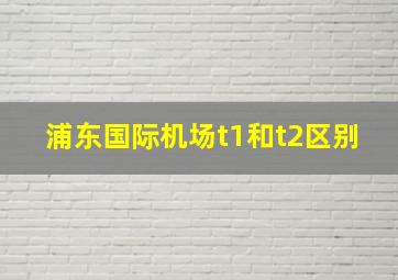 浦东国际机场t1和t2区别