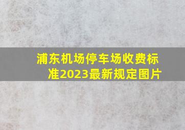 浦东机场停车场收费标准2023最新规定图片