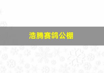 浩腾赛鸽公棚