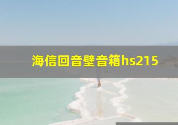 海信回音壁音箱hs215