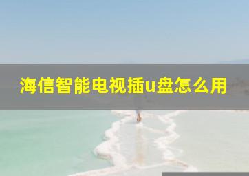 海信智能电视插u盘怎么用