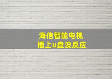 海信智能电视插上u盘没反应