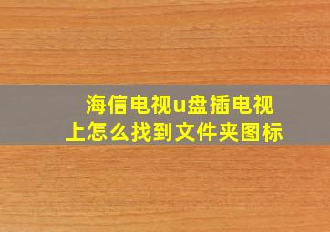 海信电视u盘插电视上怎么找到文件夹图标