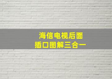 海信电视后面插口图解三合一