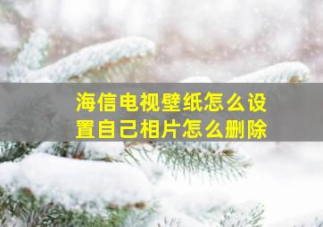 海信电视壁纸怎么设置自己相片怎么删除