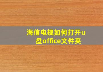 海信电视如何打开u盘office文件夹