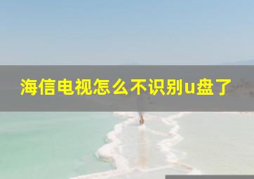 海信电视怎么不识别u盘了