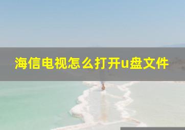 海信电视怎么打开u盘文件