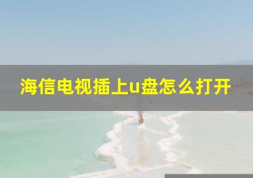 海信电视插上u盘怎么打开