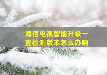 海信电视智能升级一直检测版本怎么办啊