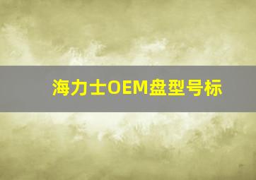 海力士OEM盘型号标