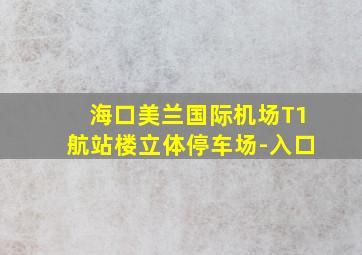 海口美兰国际机场T1航站楼立体停车场-入口