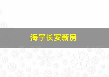 海宁长安新房