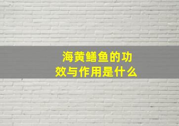 海黄鳝鱼的功效与作用是什么