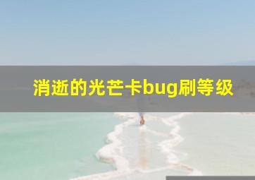 消逝的光芒卡bug刷等级