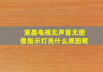 液晶电视无声音无图像指示灯亮什么原因呢