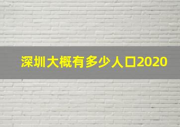 深圳大概有多少人口2020