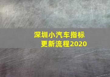 深圳小汽车指标更新流程2020