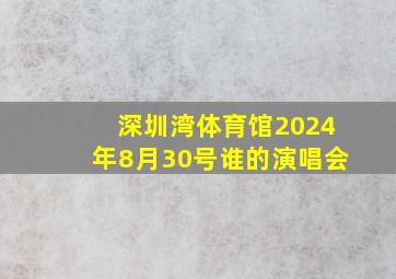 深圳湾体育馆2024年8月30号谁的演唱会