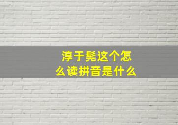 淳于髡这个怎么读拼音是什么