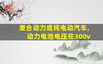 混合动力或纯电动汽车,动力电池电压在300v