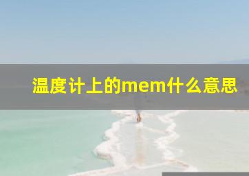 温度计上的mem什么意思