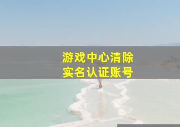 游戏中心清除实名认证账号