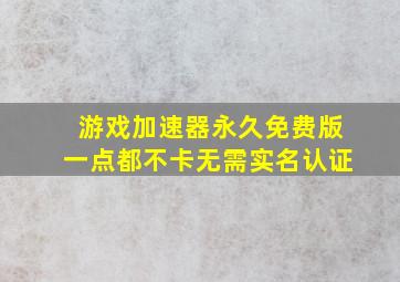 游戏加速器永久免费版一点都不卡无需实名认证