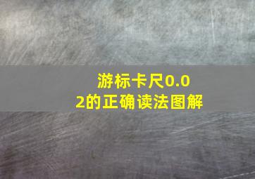 游标卡尺0.02的正确读法图解