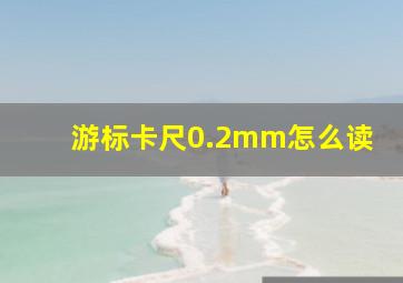 游标卡尺0.2mm怎么读