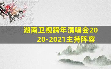 湖南卫视跨年演唱会2020-2021主持阵容