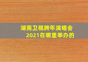 湖南卫视跨年演唱会2021在哪里举办的