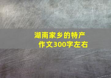 湖南家乡的特产作文300字左右