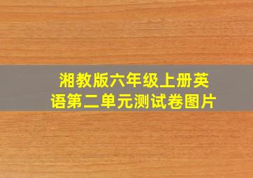 湘教版六年级上册英语第二单元测试卷图片