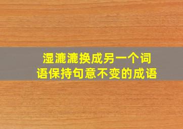 湿漉漉换成另一个词语保持句意不变的成语