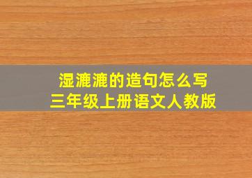 湿漉漉的造句怎么写三年级上册语文人教版