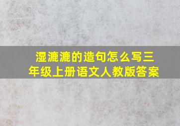 湿漉漉的造句怎么写三年级上册语文人教版答案