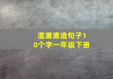 湿漉漉造句子10个字一年级下册