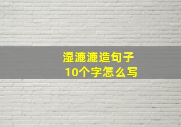 湿漉漉造句子10个字怎么写