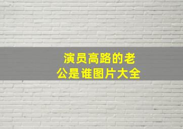 演员高路的老公是谁图片大全