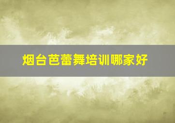 烟台芭蕾舞培训哪家好