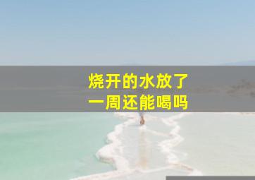 烧开的水放了一周还能喝吗