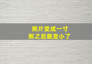 照片变成一寸照之后就变小了