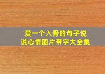 爱一个入骨的句子说说心情图片带字大全集