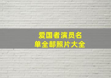 爱国者演员名单全部照片大全