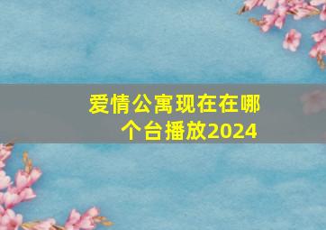 爱情公寓现在在哪个台播放2024