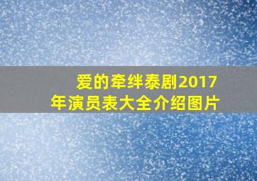 爱的牵绊泰剧2017年演员表大全介绍图片