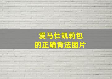 爱马仕凯莉包的正确背法图片